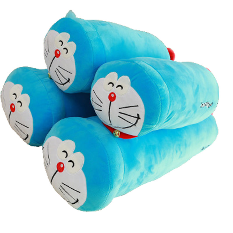 哆啦A梦圆柱抱枕毛绒玩具 机器猫公仔蓝胖子玩偶创意生日礼物