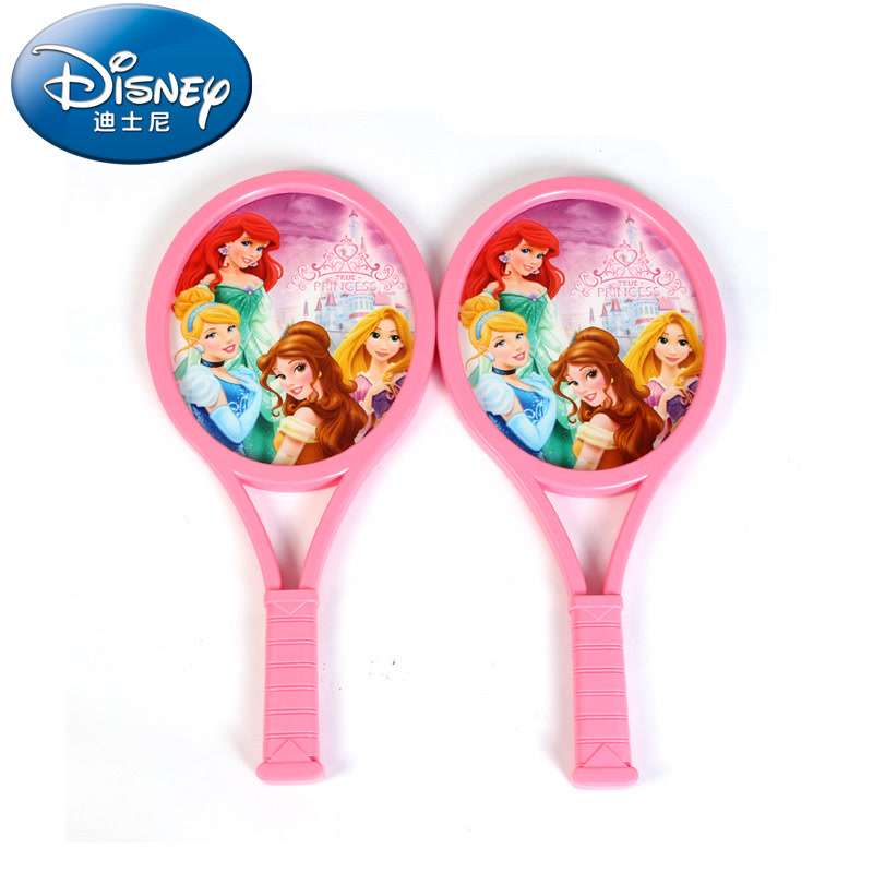 Disney/迪士尼儿童公主塑料拍卡通运动羽毛球拍网球拍