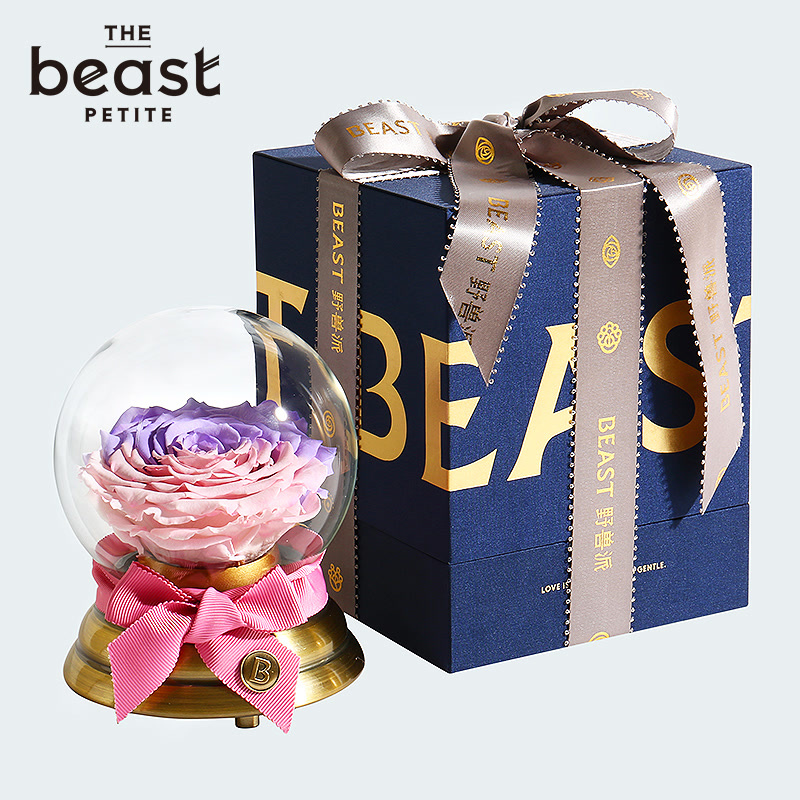 THE BEAST/野兽派 新款音乐水晶球巨型永生玫瑰 浪漫玫瑰礼盒