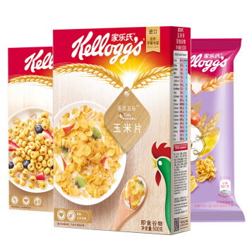 【京东超市】家乐氏（Kellogg’s）水果麦片谷兰诺拉搭档全家谷物早餐组合