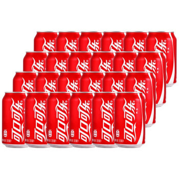 可口可乐 Coca-Cola 汽水饮料 碳酸饮料 330ML*6*4罐整箱装