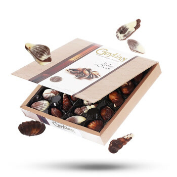 比利时进口 吉利莲(Guylian) 金贝壳巧克力礼盒22粒 情人节礼物 250g