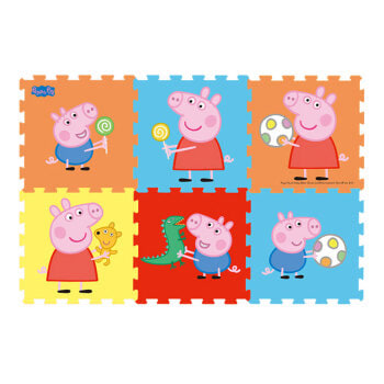 小猪佩奇（Peppa Pig） EPE双面加厚拼接宝宝爬行垫防滑泡沫垫玩具2CM 儿童拼接爬爬垫（6片装）棒棒糖地垫