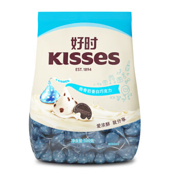 好时之吻Kisses 曲奇奶香白巧克力500g 糖果零食婚庆喜糖散装 （新老包装随机发货）