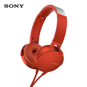 索尼（SONY）MDR-XB550AP 重低音立体声耳机 头戴式 红色