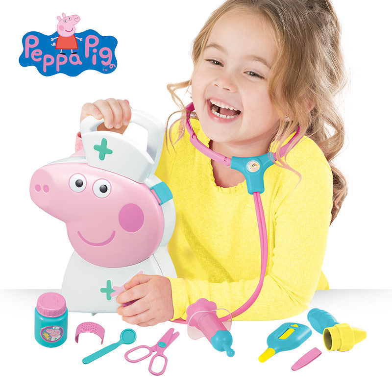 小猪佩奇Peppa Pig粉红猪小妹佩佩猪过家家医生玩具手提盒