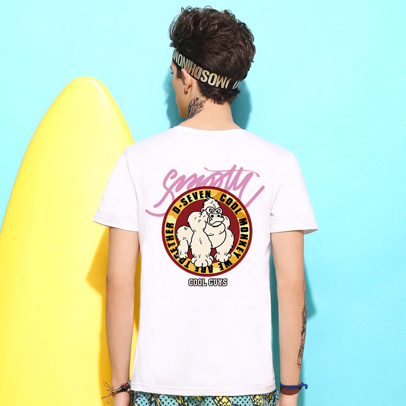 二次元动漫T恤 潮牌学生韩版宽松半袖青年创意个性男士打底衫