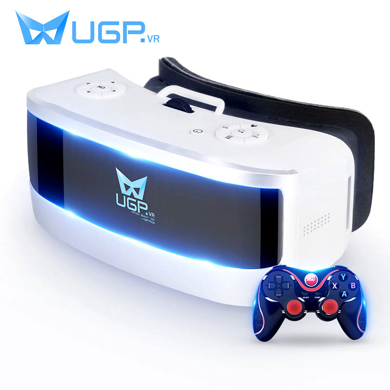 【送手柄】UGP H1一体机VR 智能3D眼镜 头戴式游戏头盔 八核处理