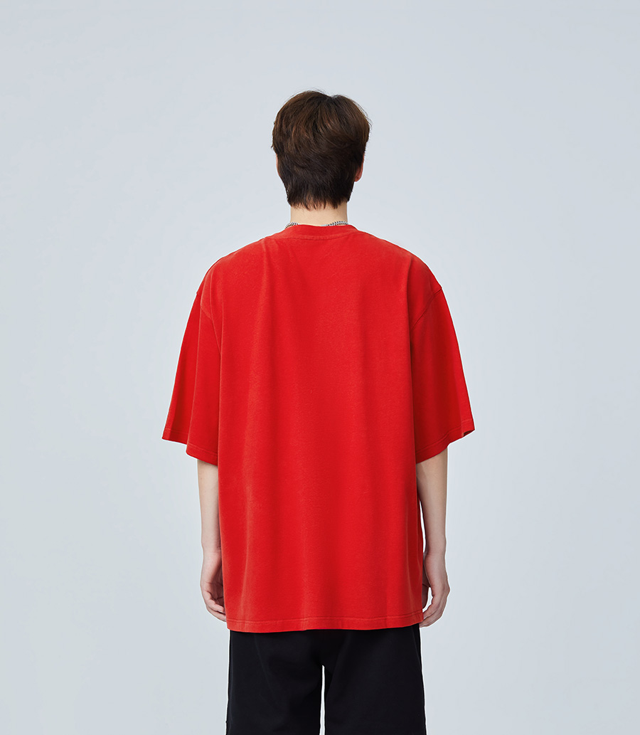 内购-FOURTRY砖红色简约小logo T恤 21SS01RE24X